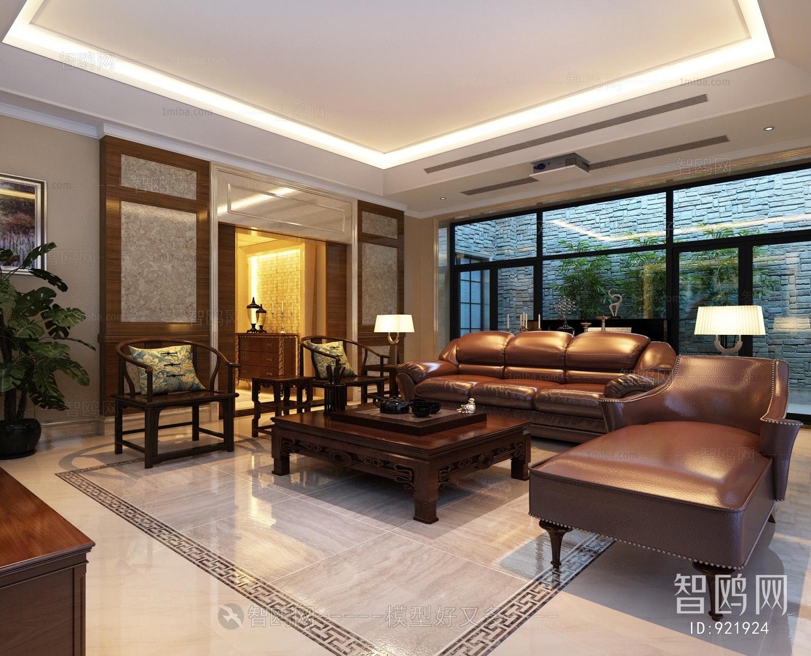 New Chinese Style A Living Room