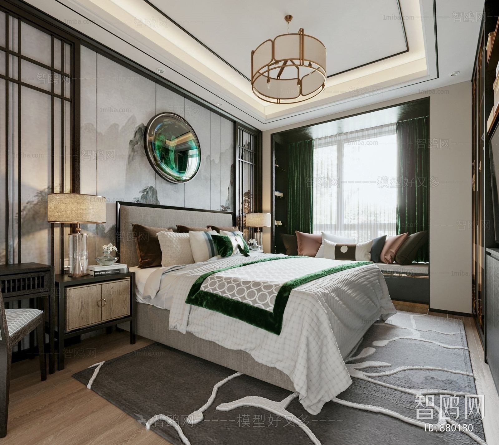 New Chinese Style Bedroom