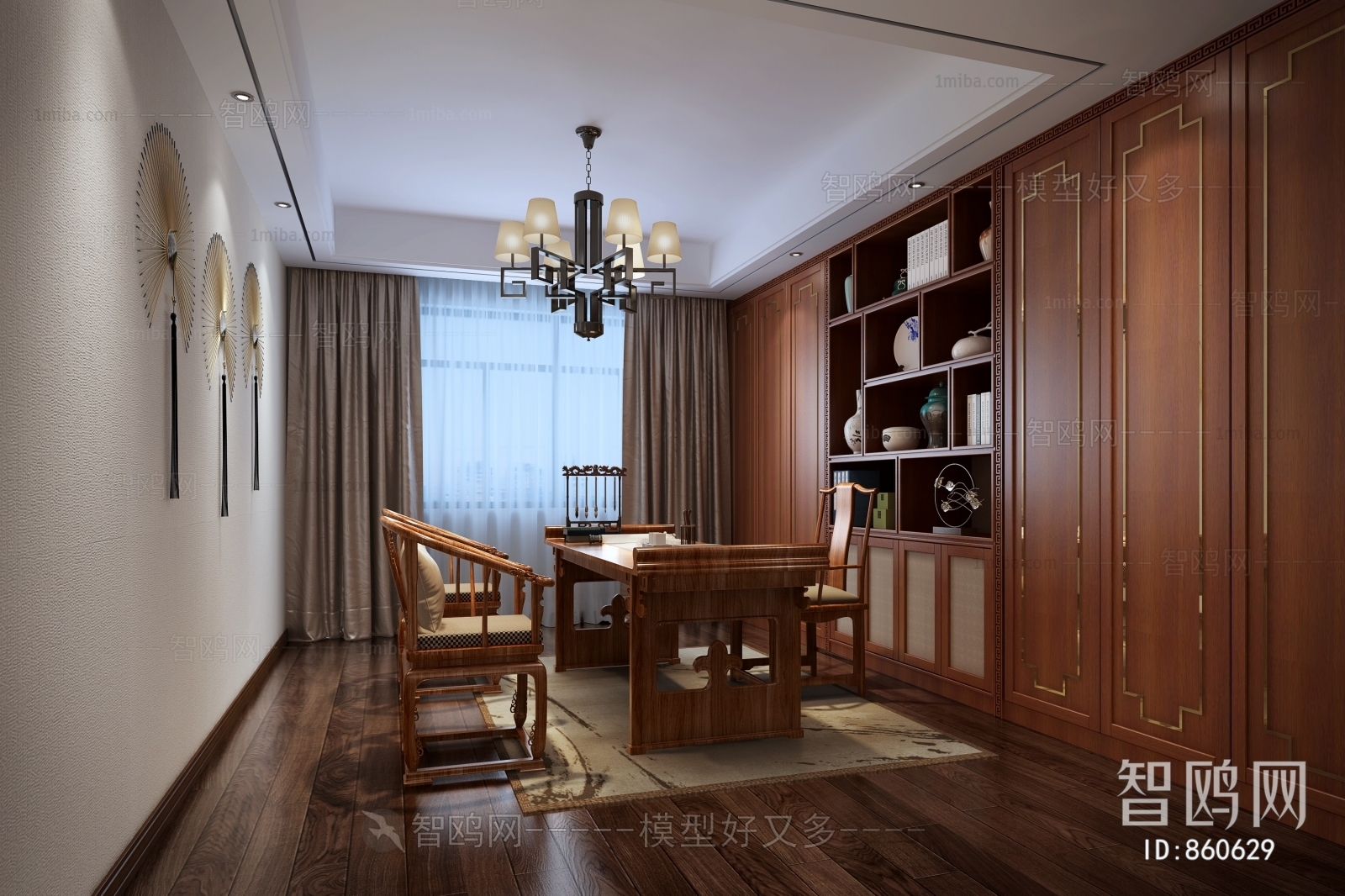 New Chinese Style Study Space