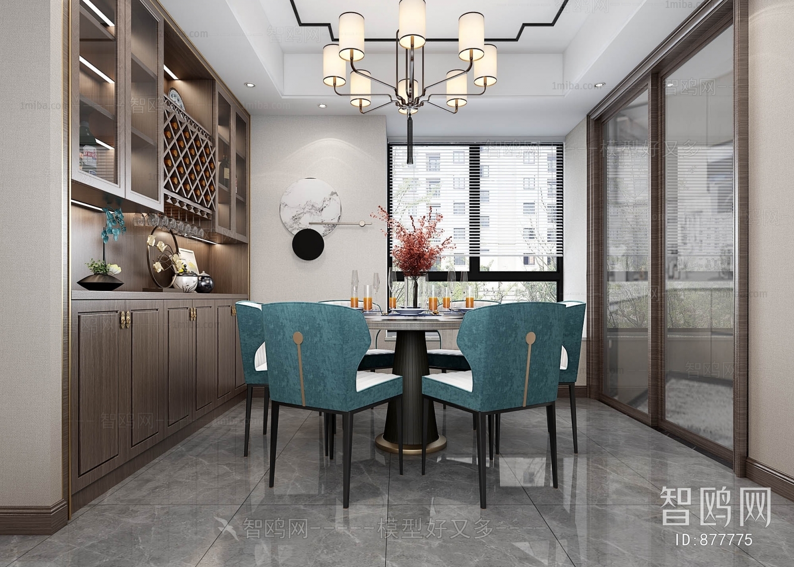 New Chinese Style Dining Room