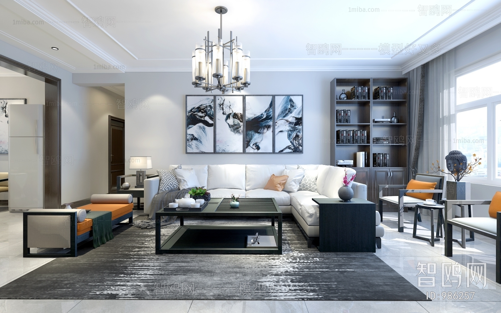 New Chinese Style A Living Room