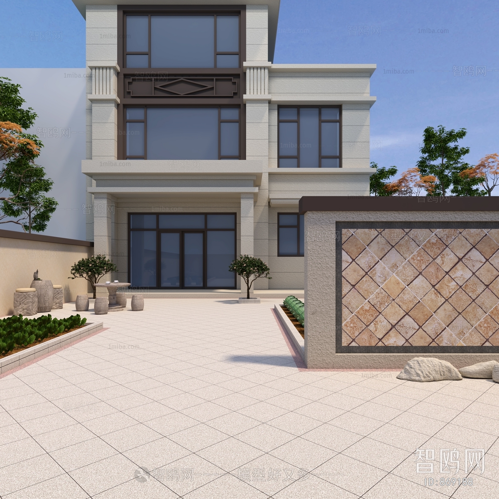 New Chinese Style Villa Appearance