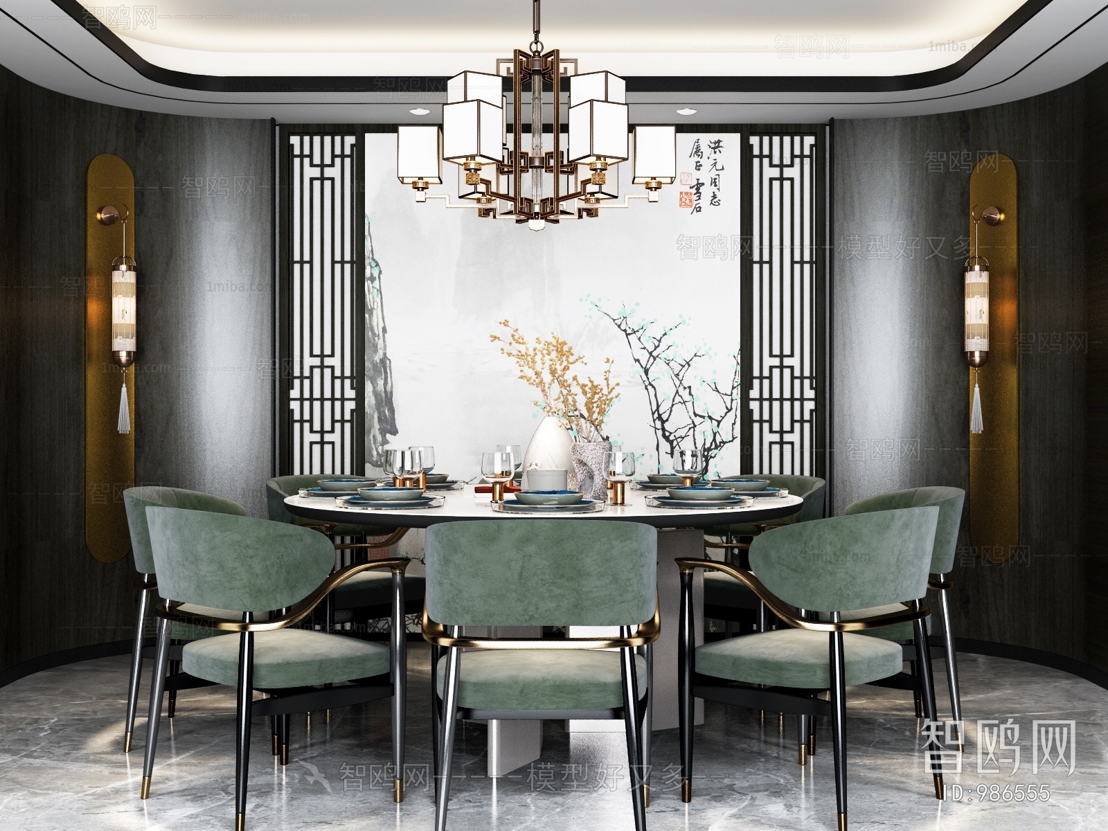 New Chinese Style Dining Room