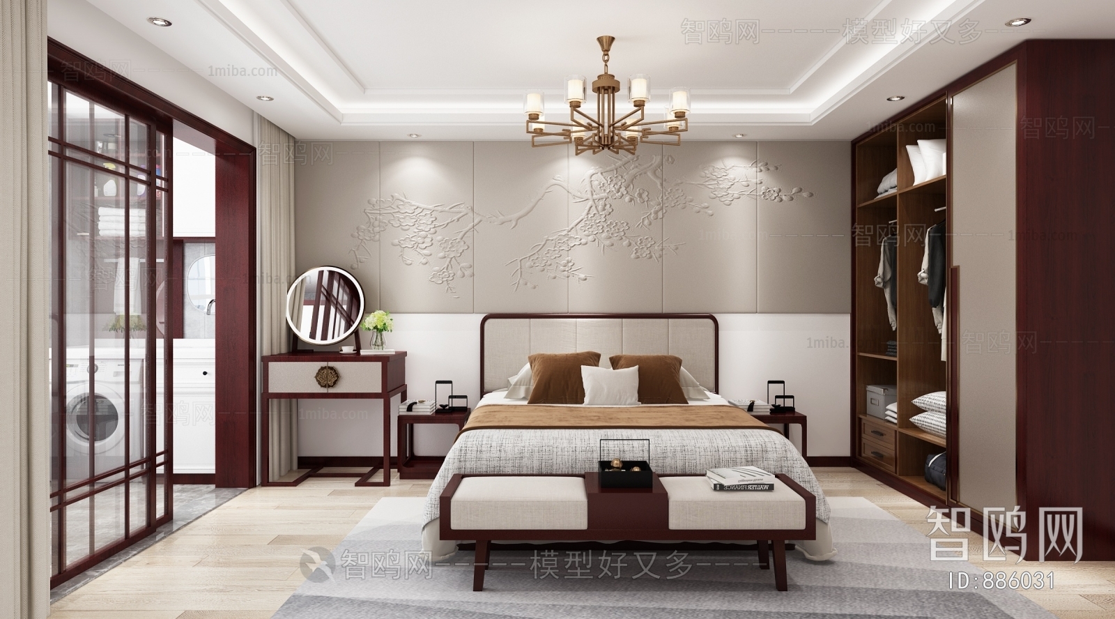 New Chinese Style Bedroom