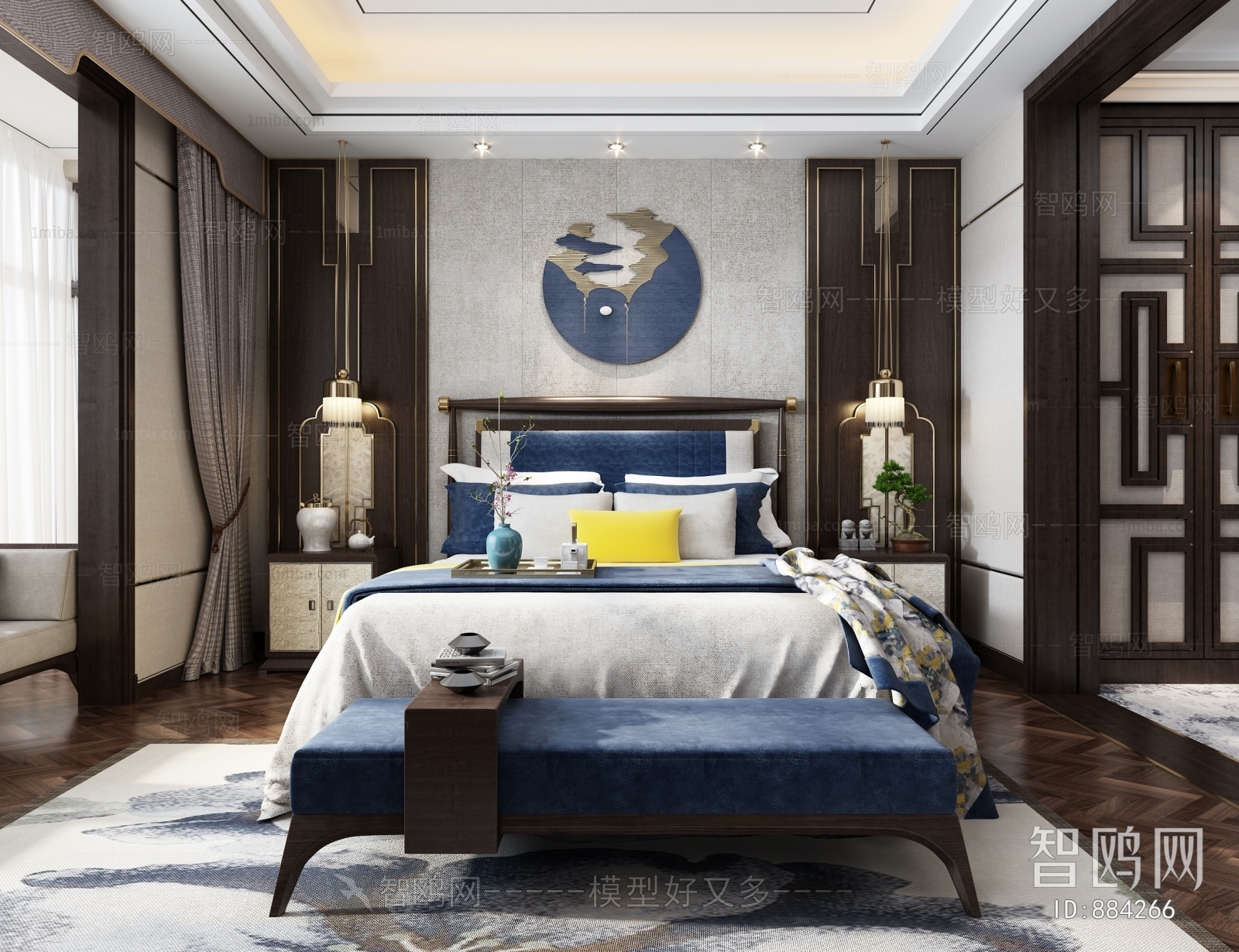 New Chinese Style Bedroom