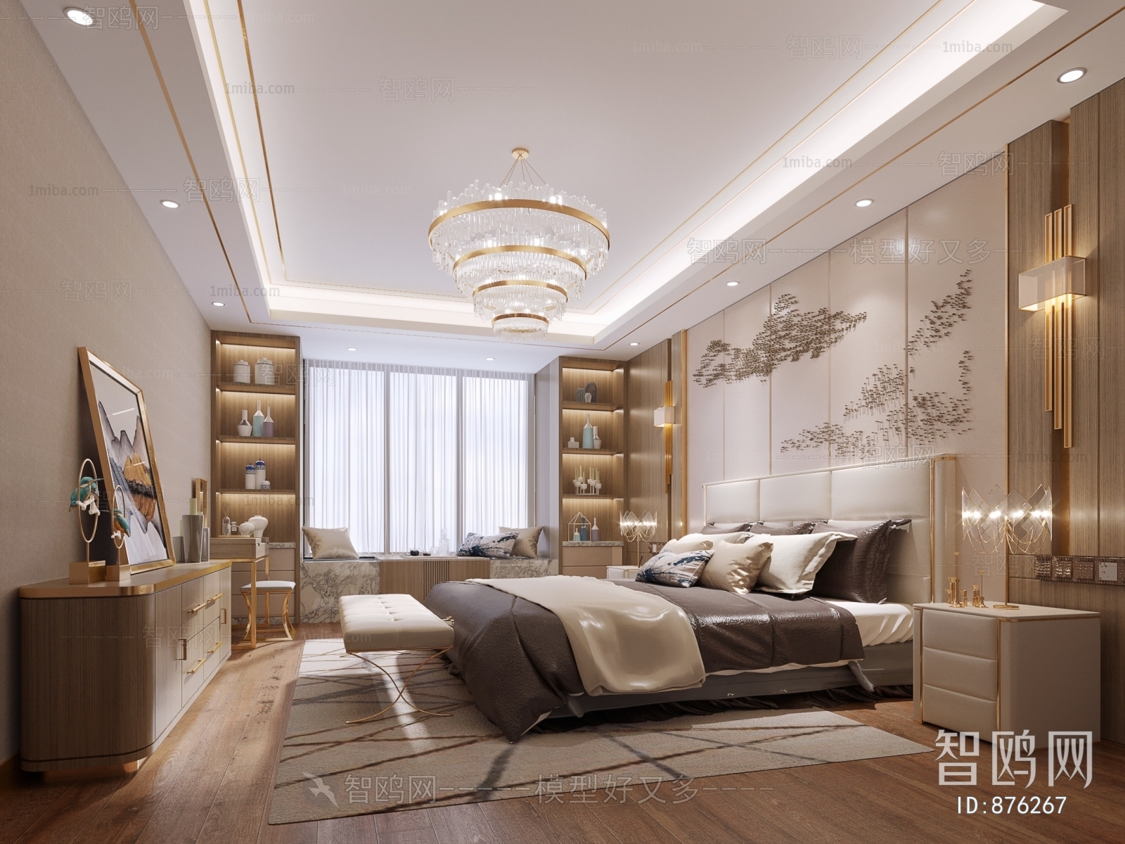 New Chinese Style Bedroom