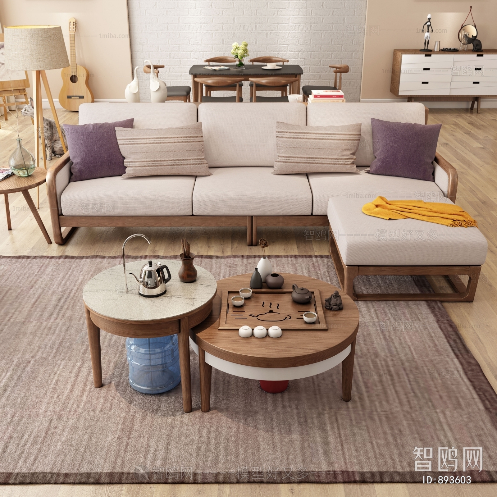 New Chinese Style Sofa Combination