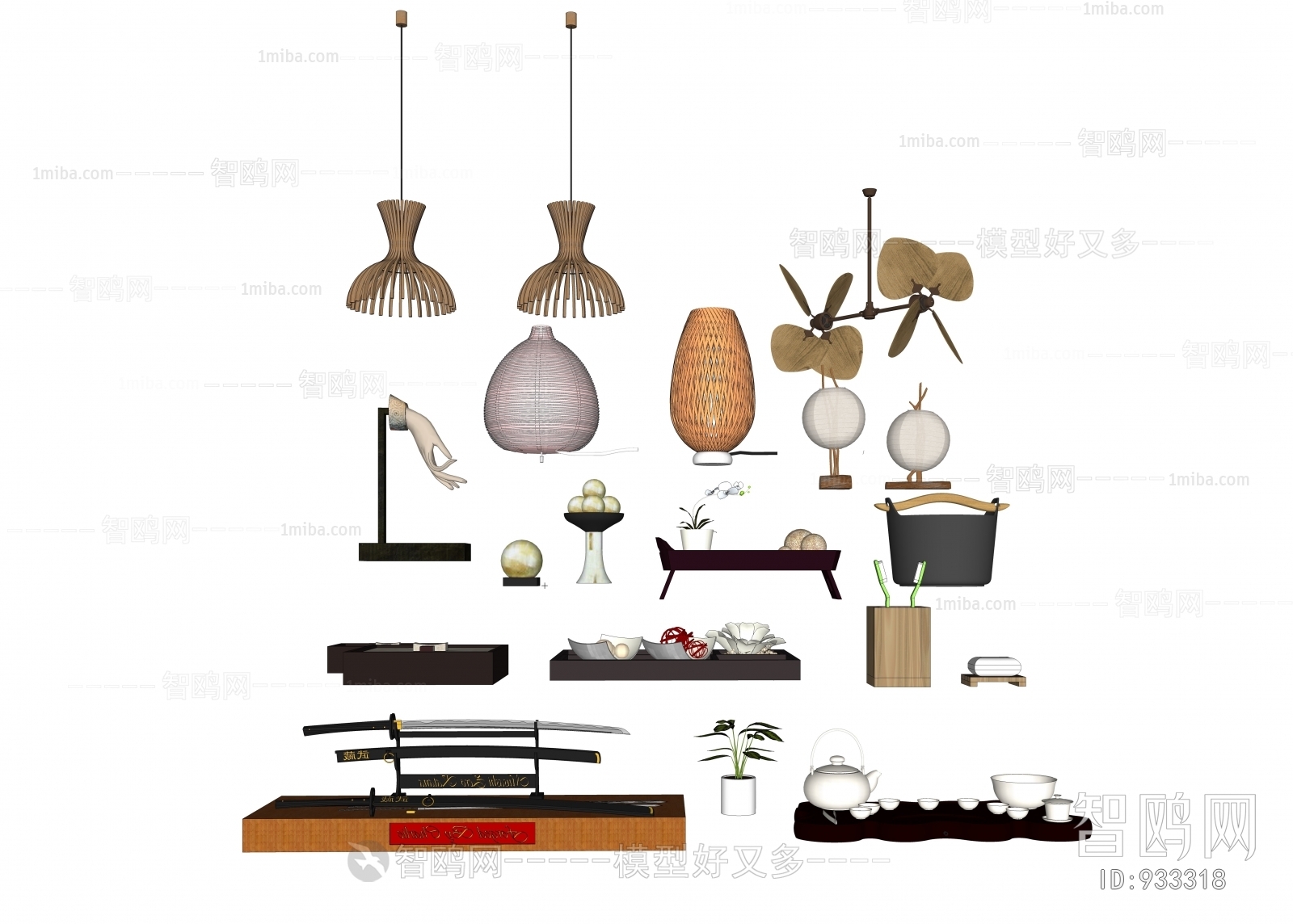 Japanese Style Decorative Set