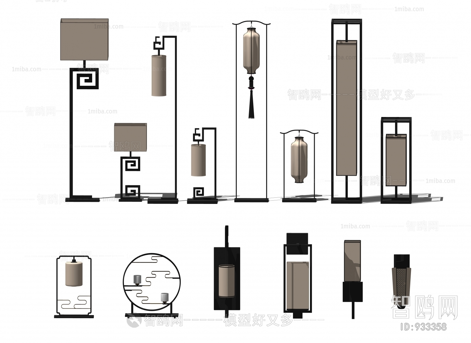 New Chinese Style Floor Lamp