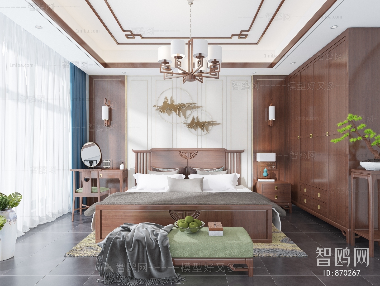 New Chinese Style Bedroom