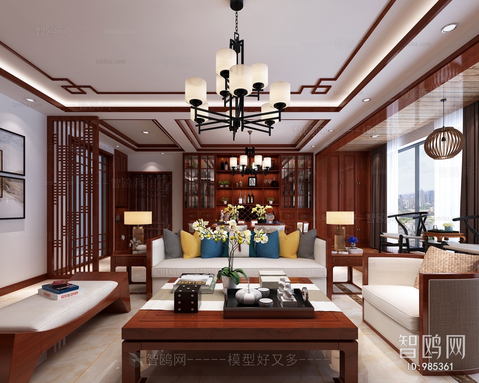 New Chinese Style A Living Room