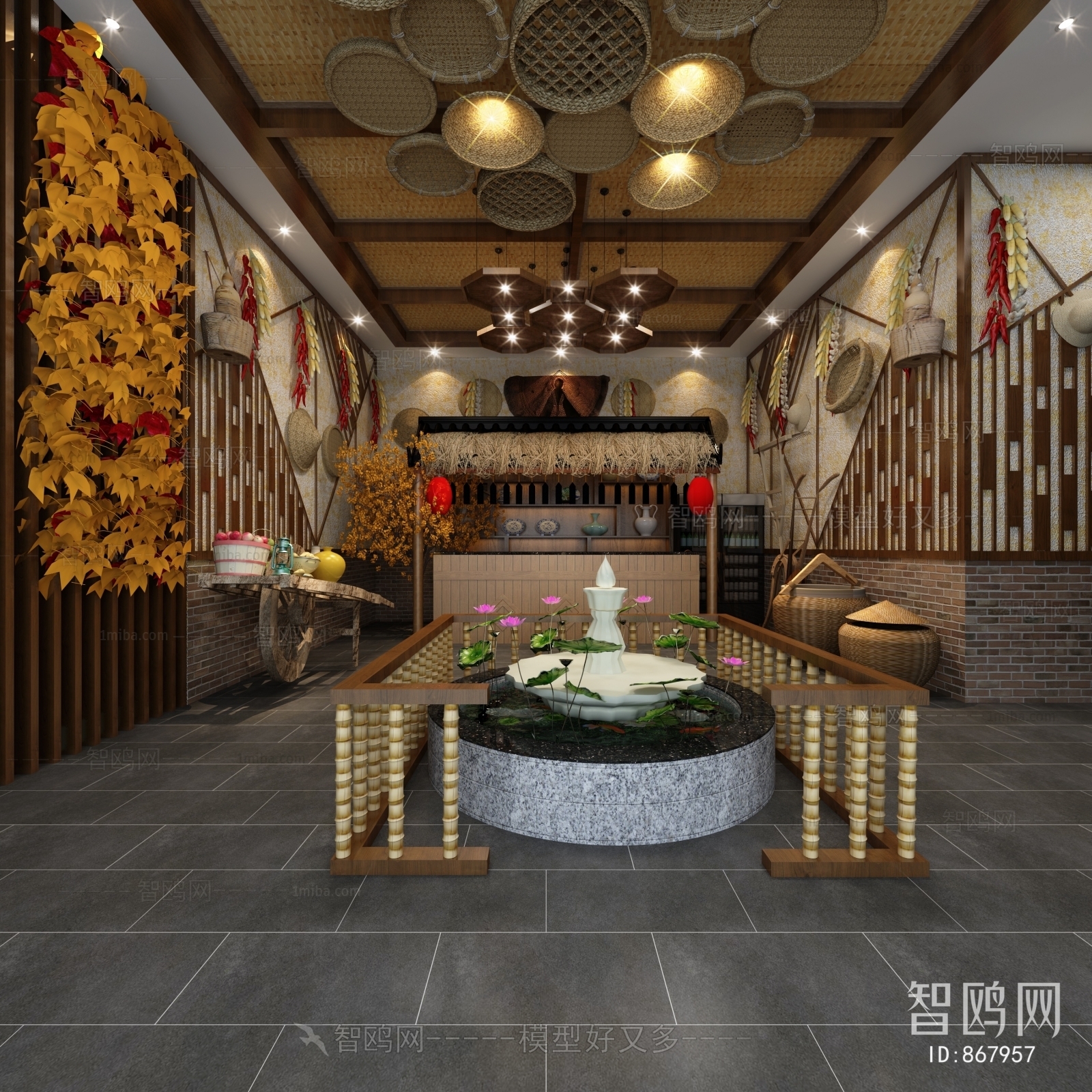 Chinese Style Country Style Catering Space