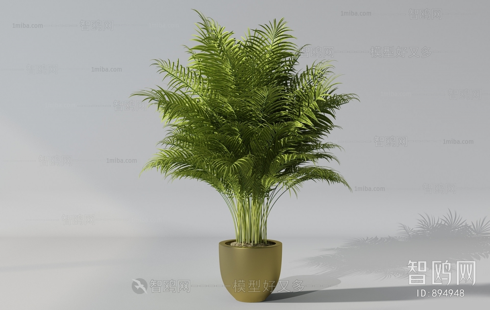 Modern Potted Green Plant