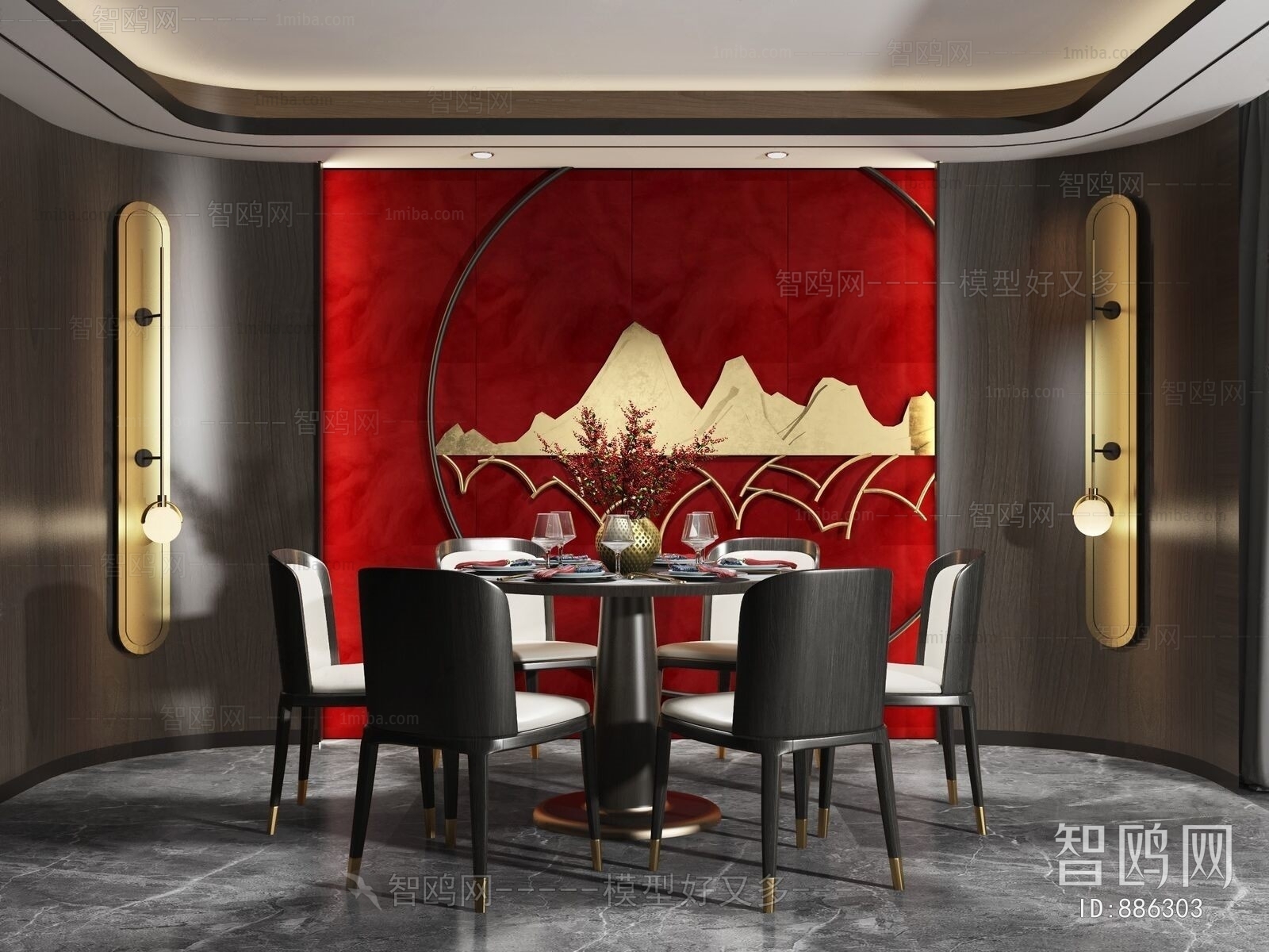 New Chinese Style Dining Room