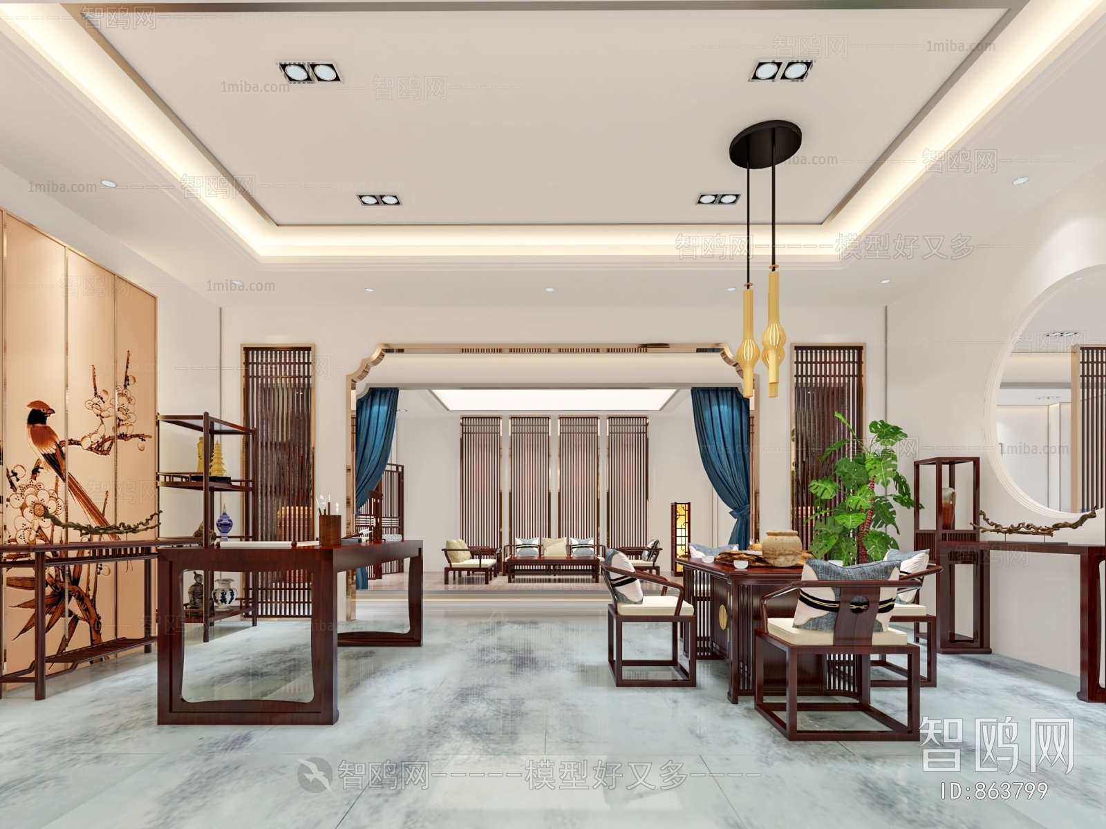 New Chinese Style Reception Room