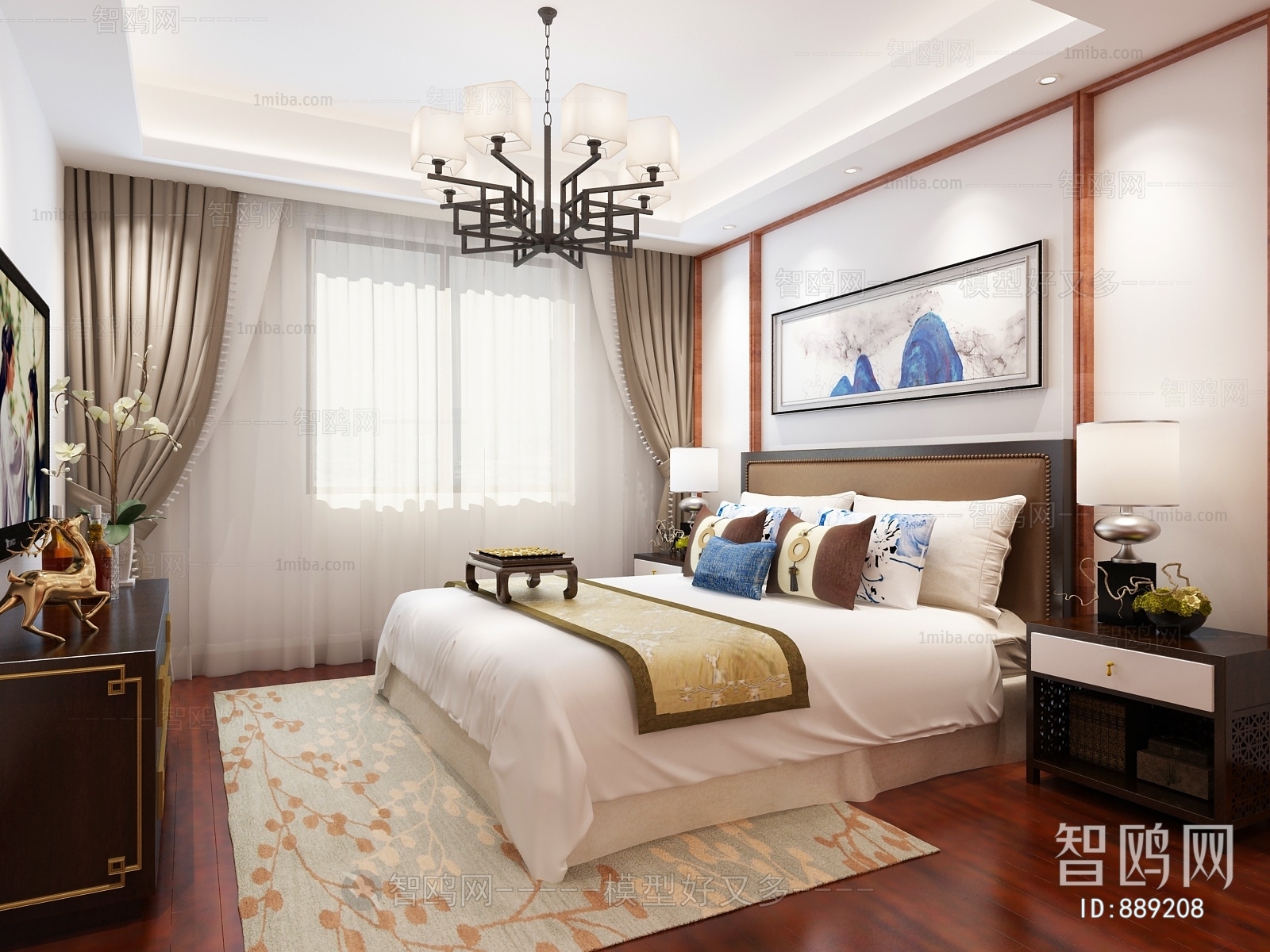 New Chinese Style Bedroom