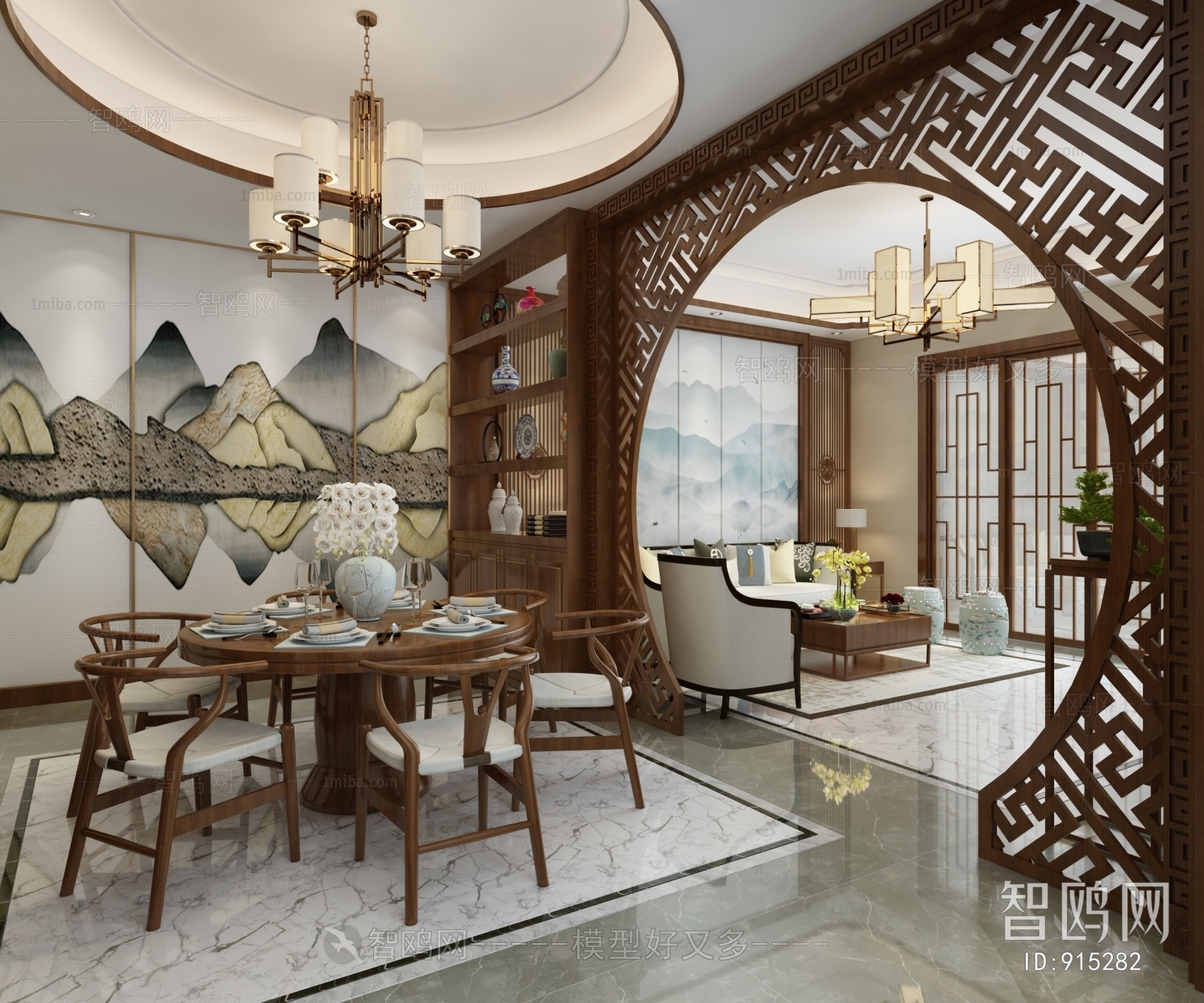 New Chinese Style Dining Room