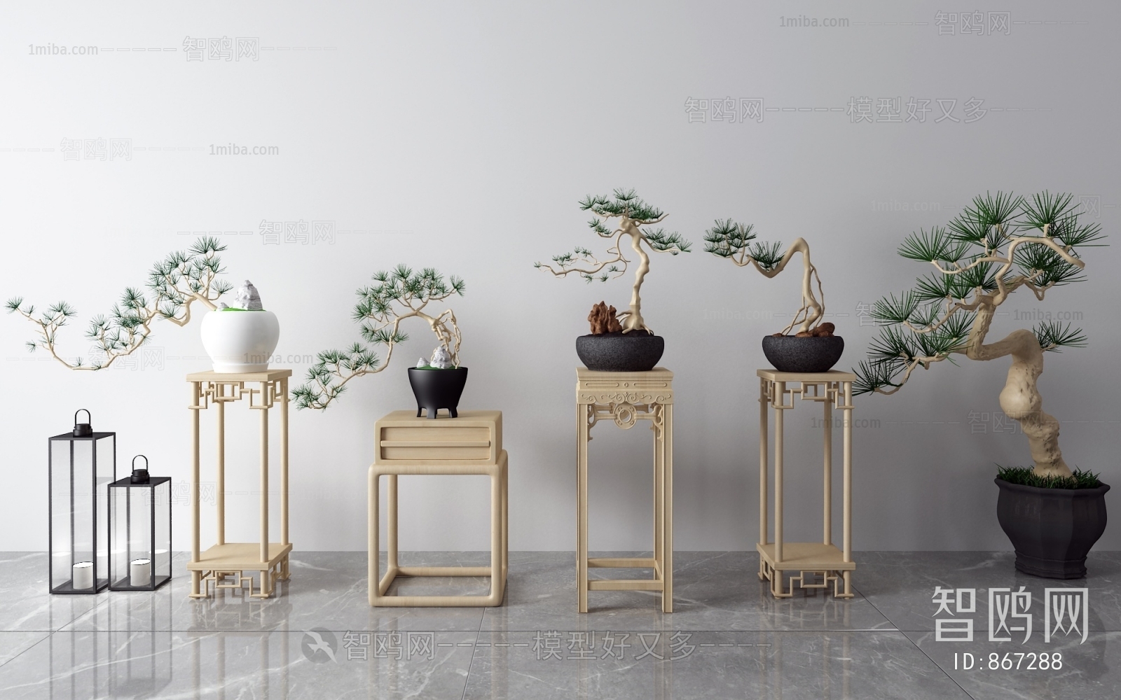 New Chinese Style Flower Shelf