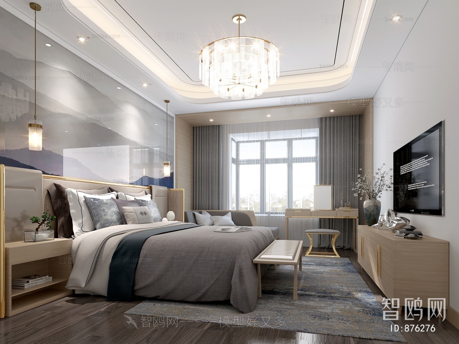 New Chinese Style Bedroom