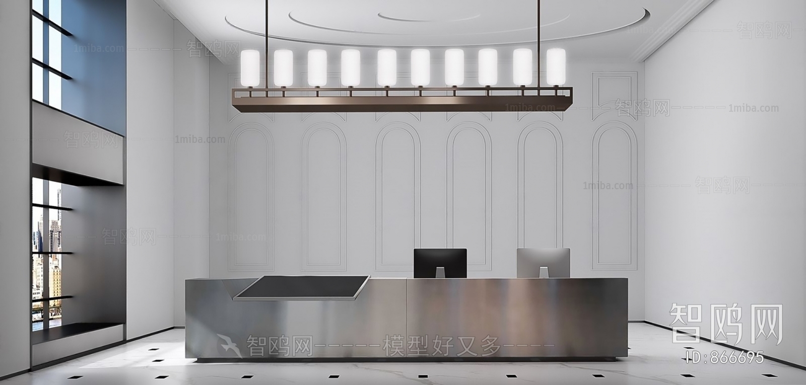 Modern Office Reception Desk