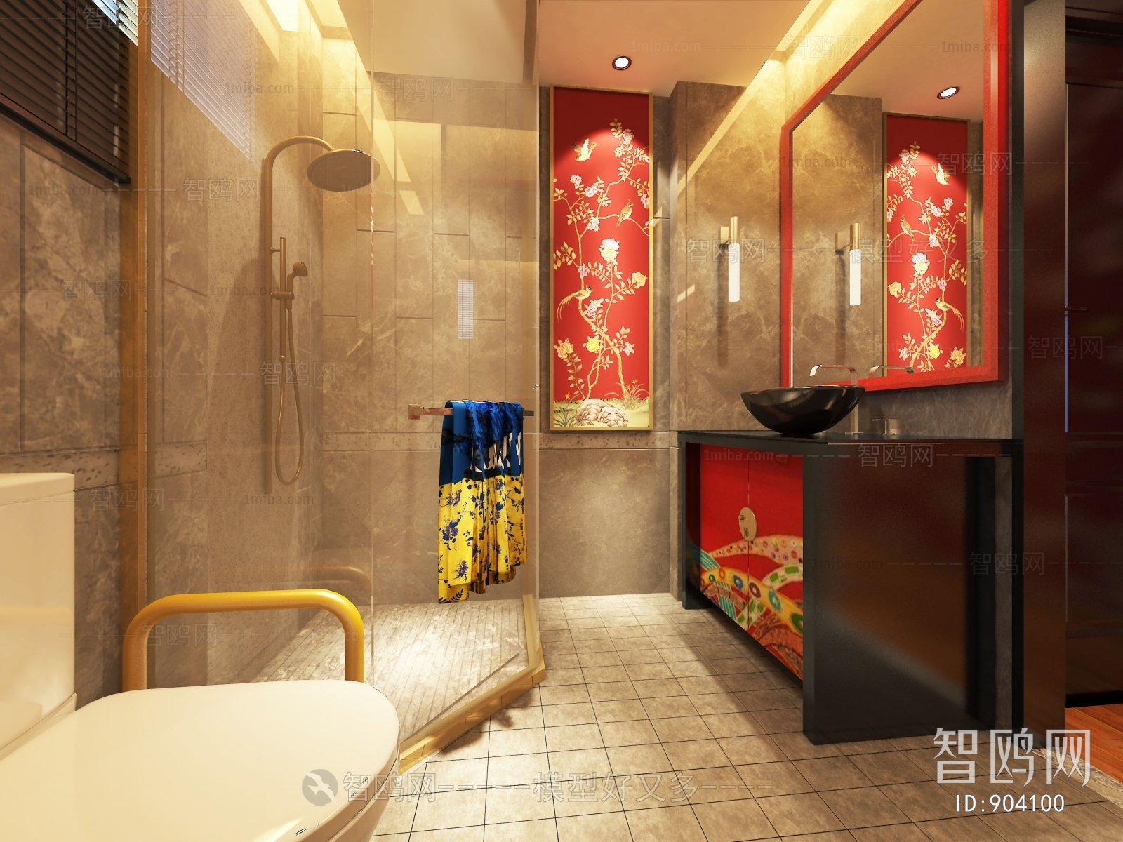 新中式古典卫生间