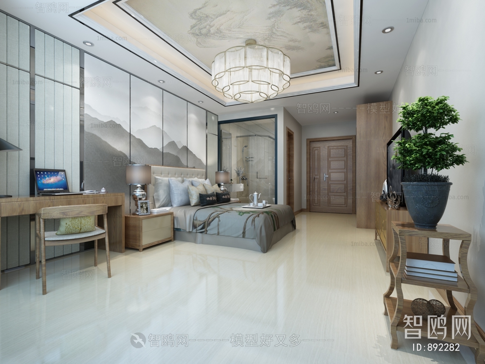 New Chinese Style Bedroom