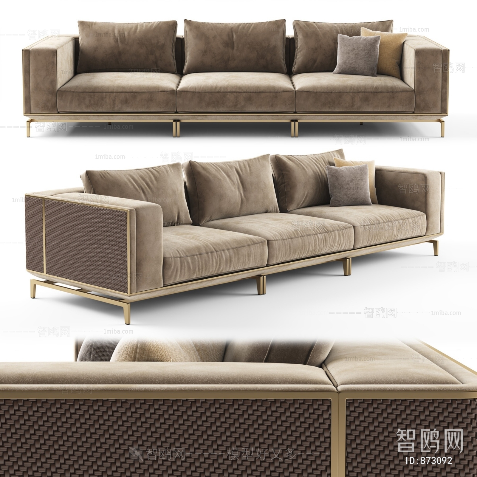 Modern Three-seat Sofa