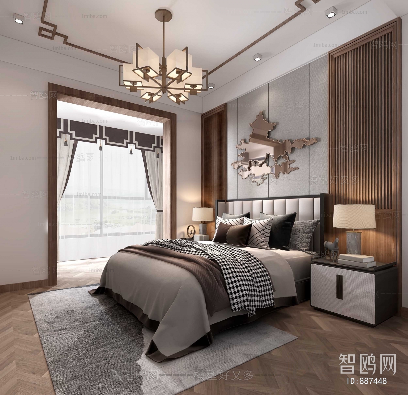 New Chinese Style Bedroom