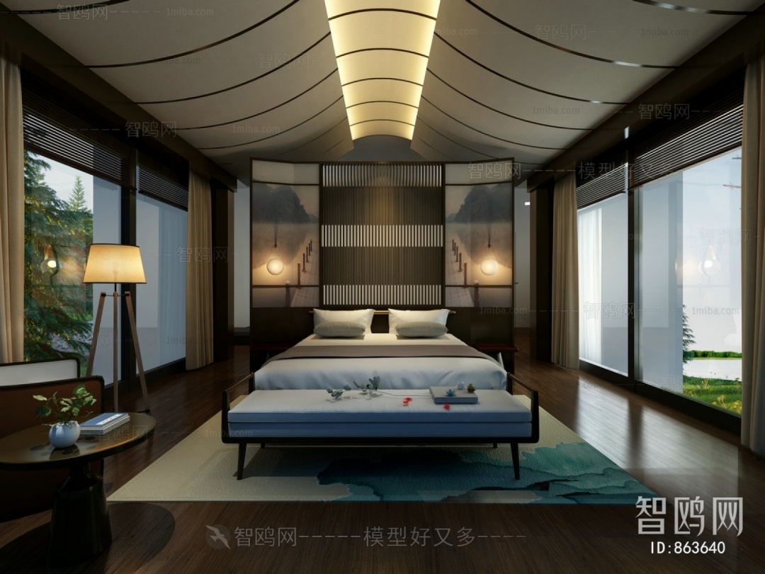 New Chinese Style Bedroom