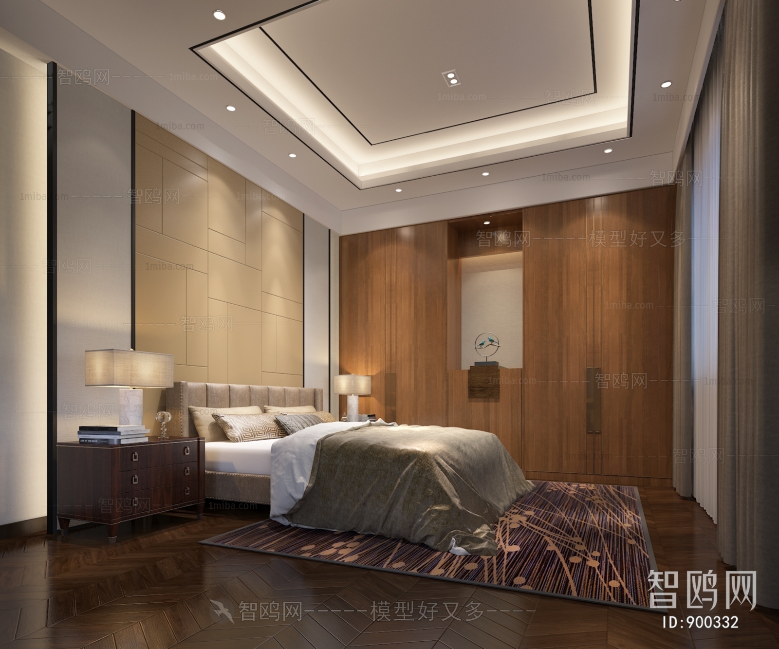 New Chinese Style Bedroom