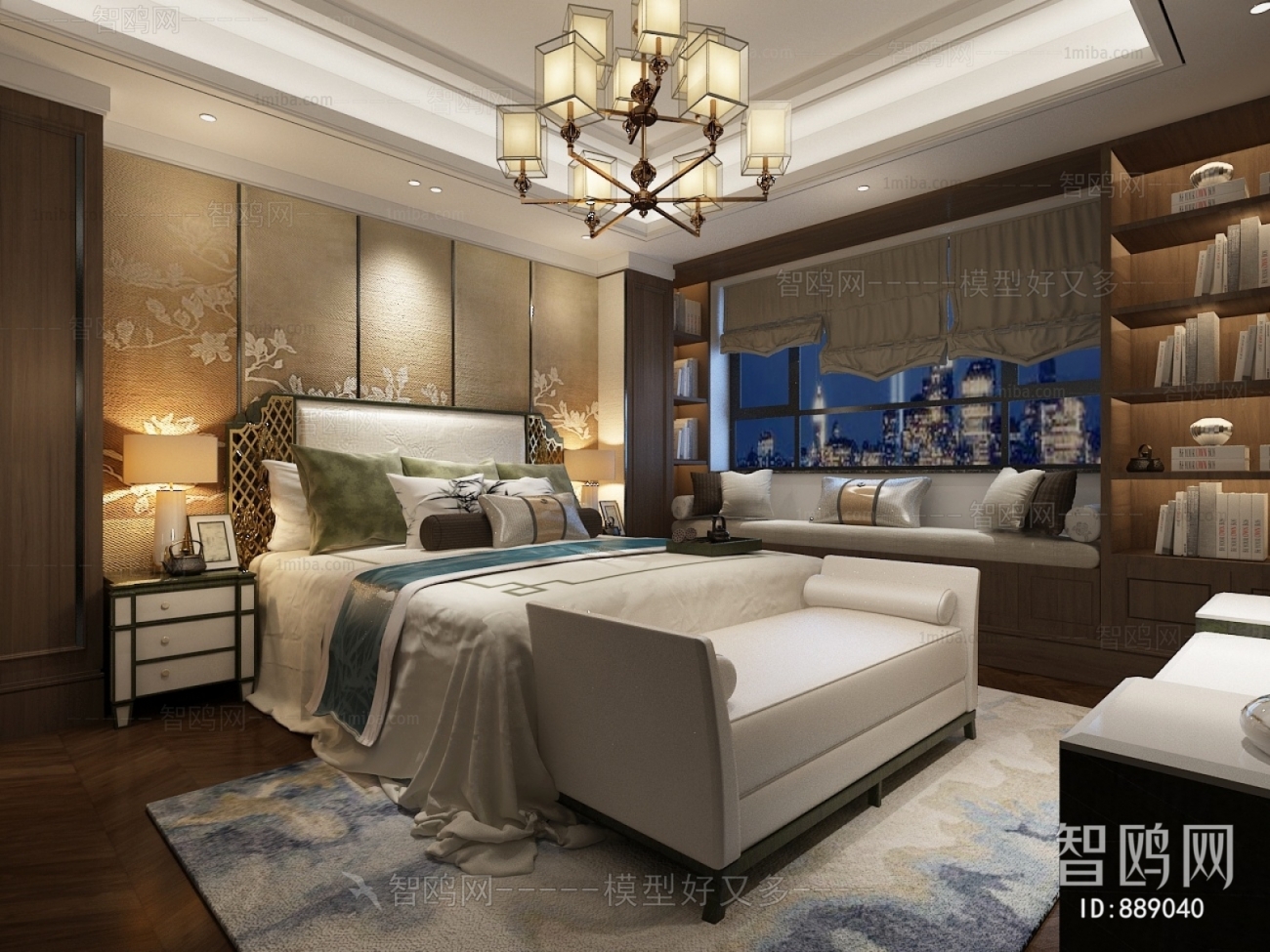 New Chinese Style Bedroom