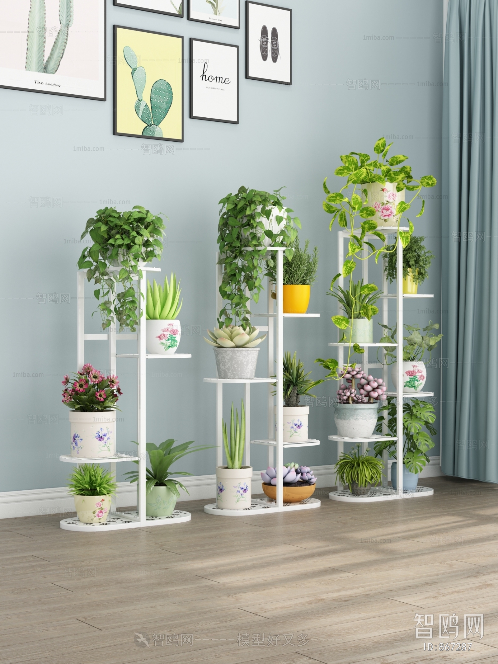 Nordic Style Flower Shelf