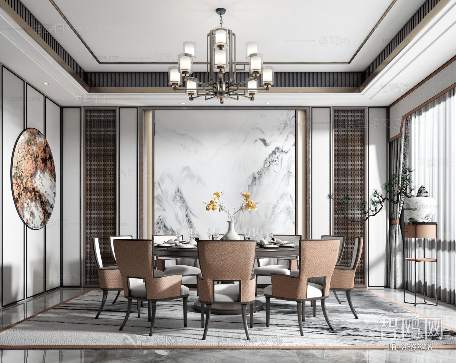 New Chinese Style Dining Room