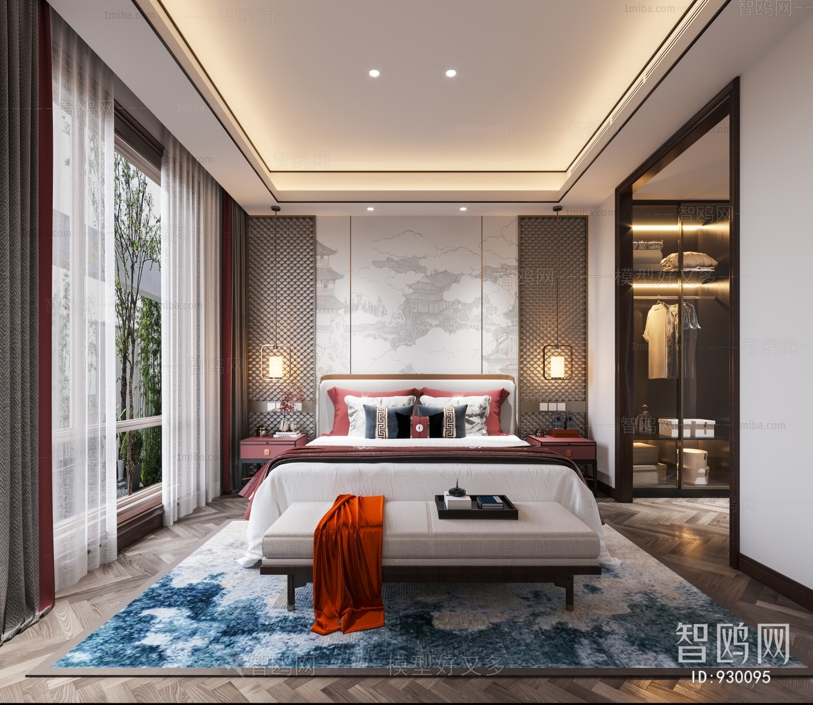 New Chinese Style Bedroom