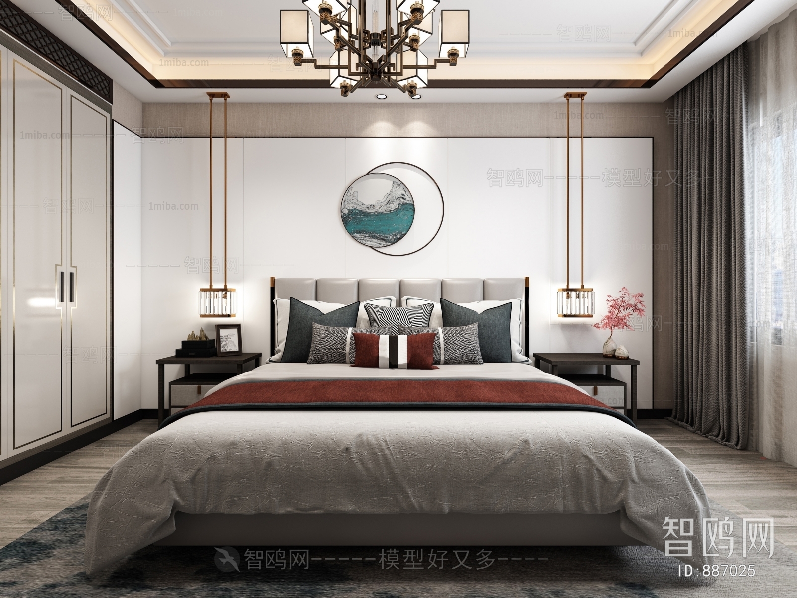 New Chinese Style Bedroom