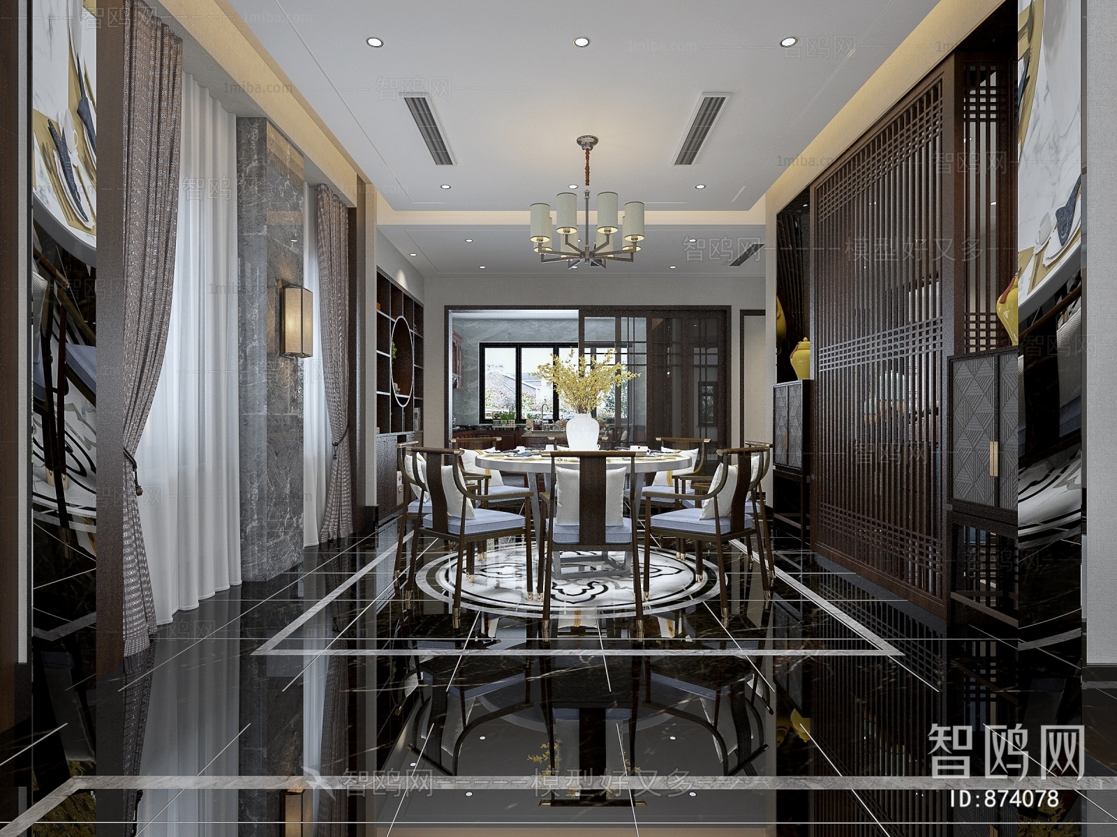 New Chinese Style Dining Room