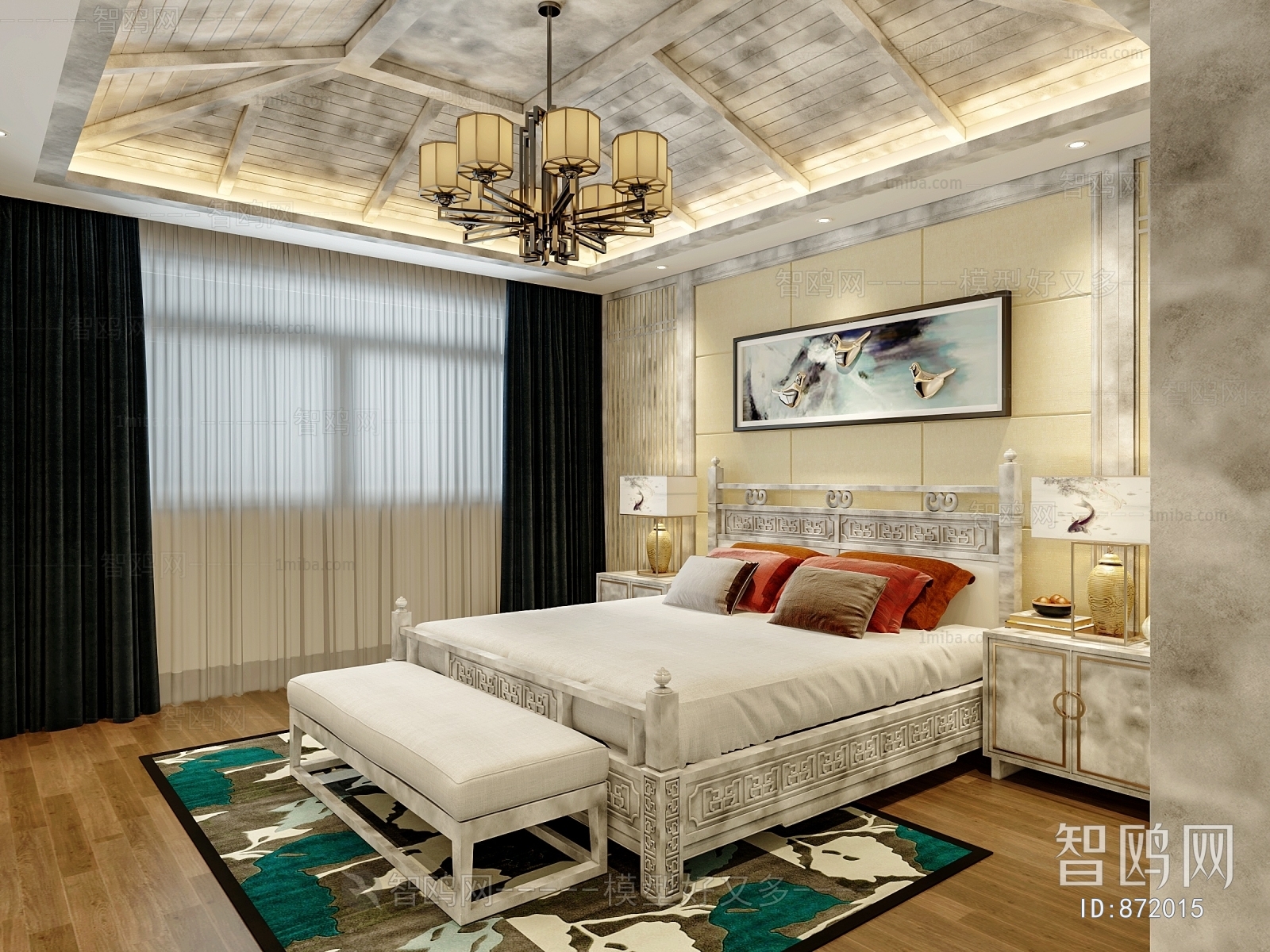 New Chinese Style Bedroom