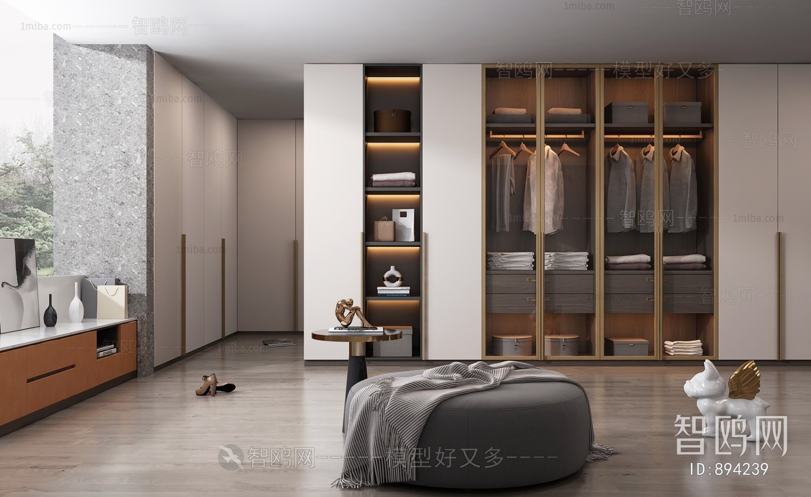 Modern Clothes Storage Area