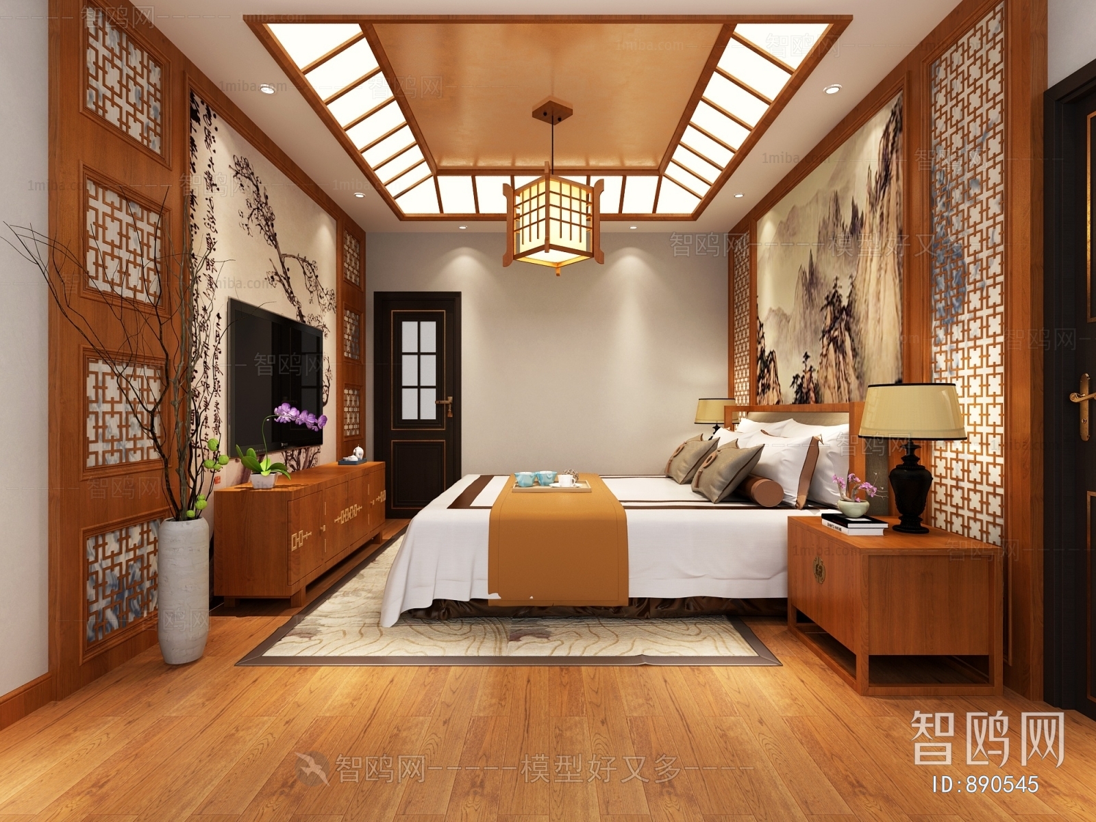 New Chinese Style Bedroom