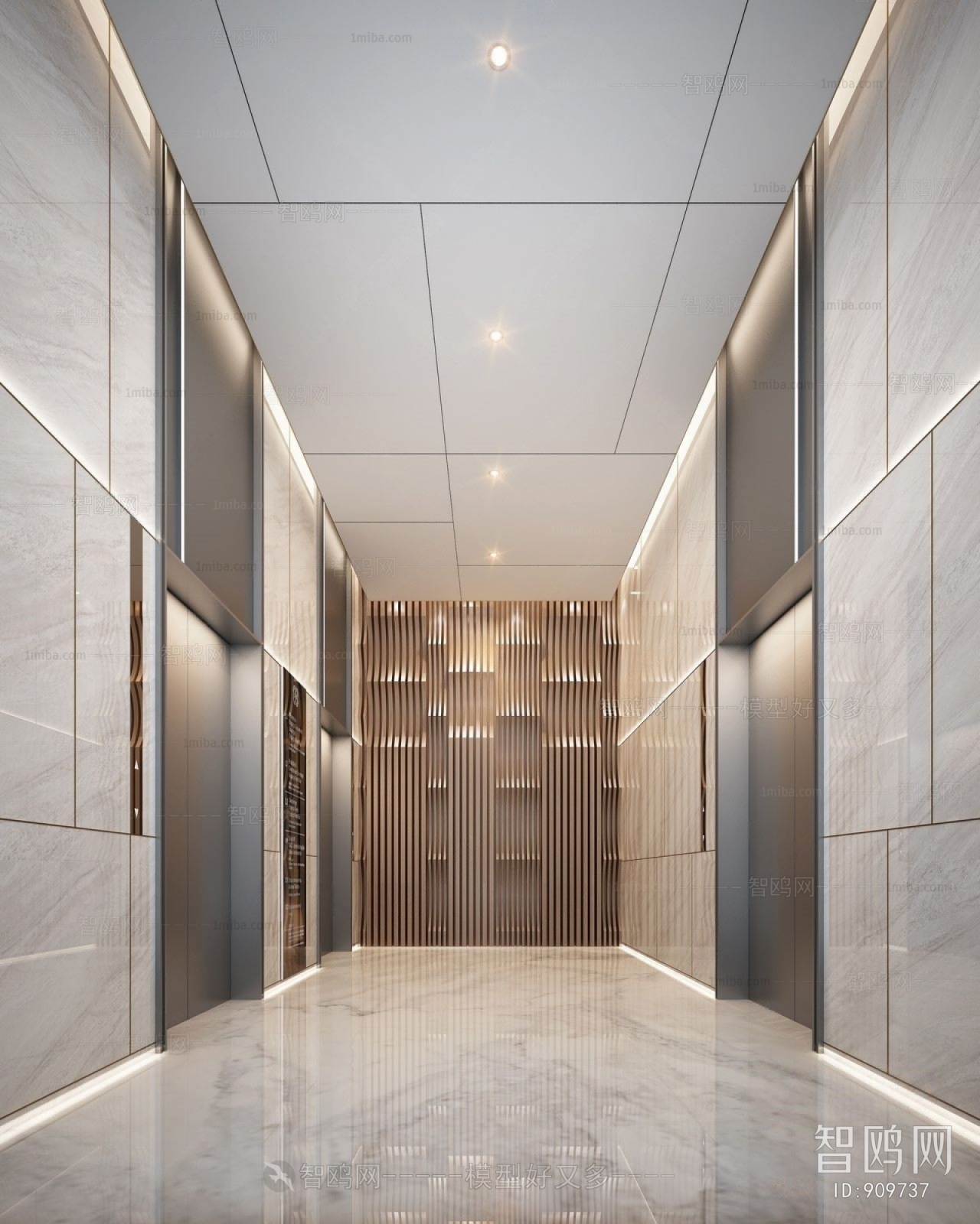 Modern Office Elevator Hall