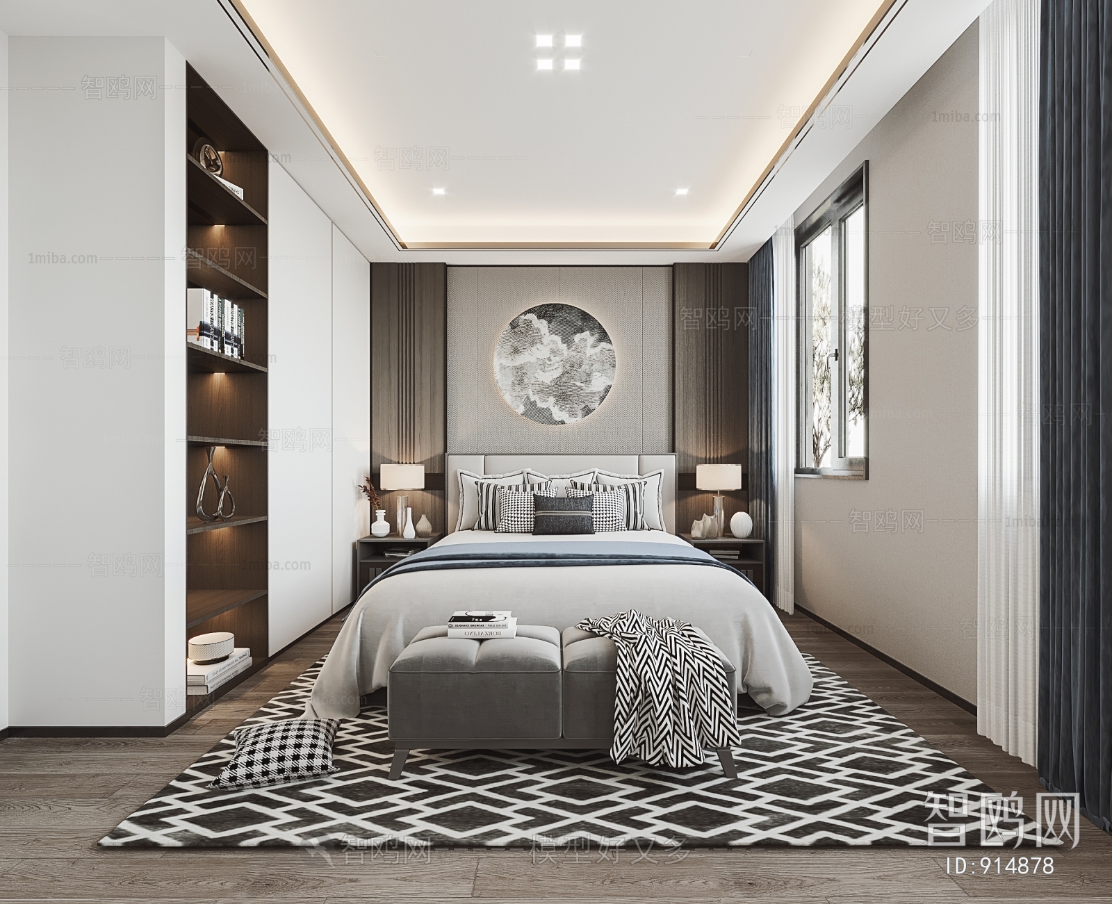 New Chinese Style Bedroom