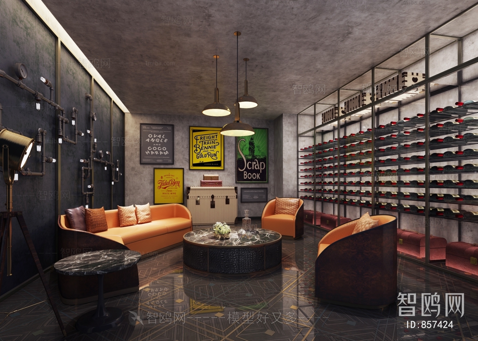 Industrial Style Wine Cellar/Wine Tasting Room