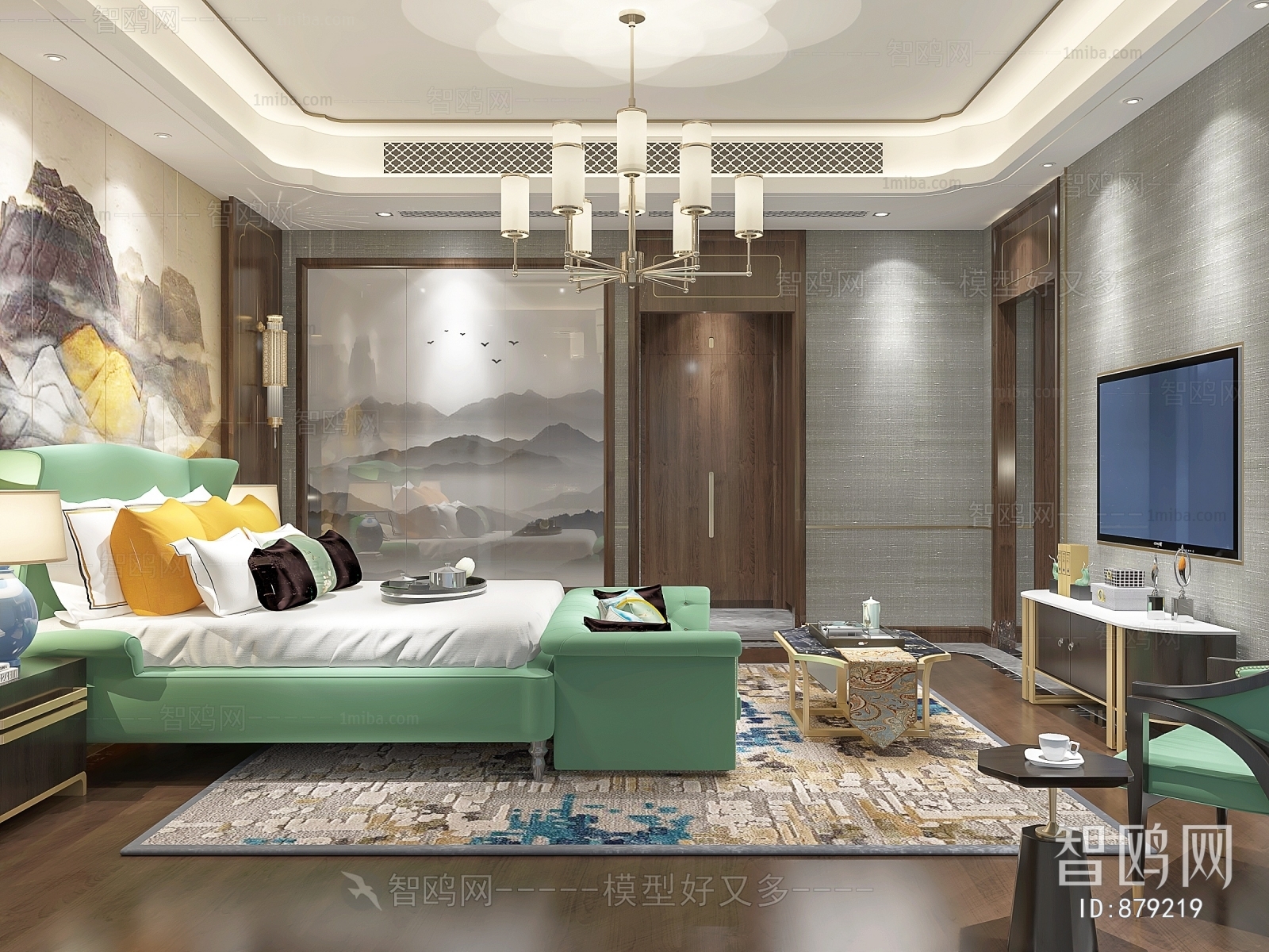 New Chinese Style Bedroom