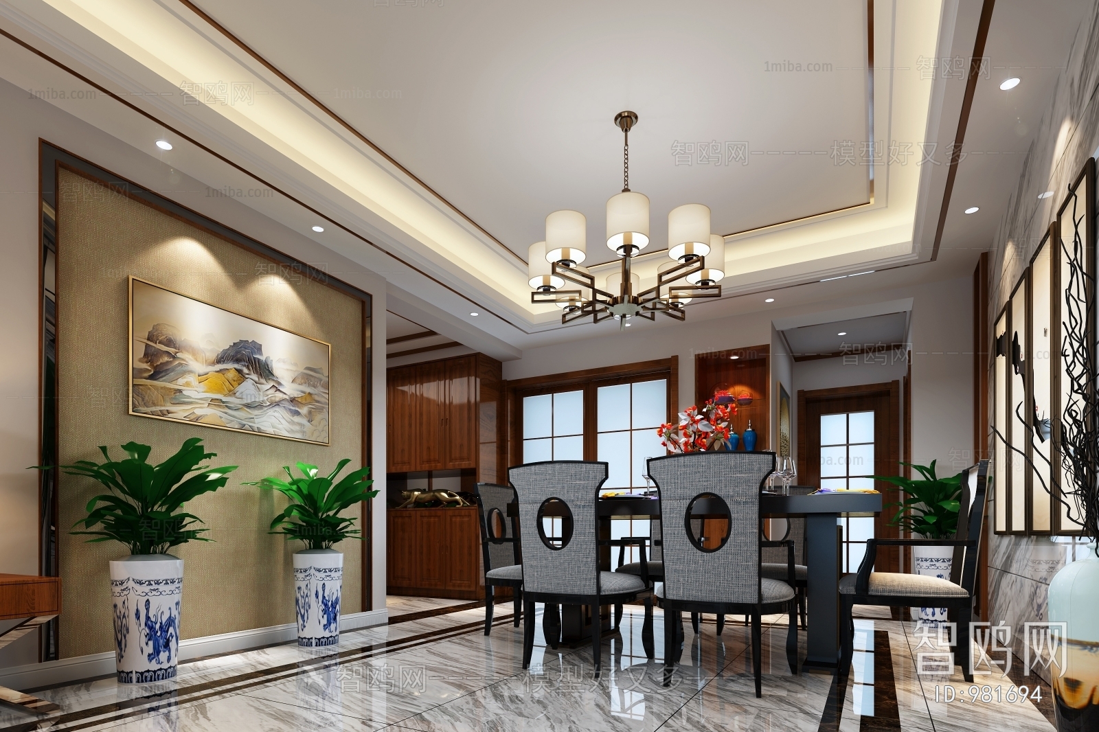 New Chinese Style Dining Room