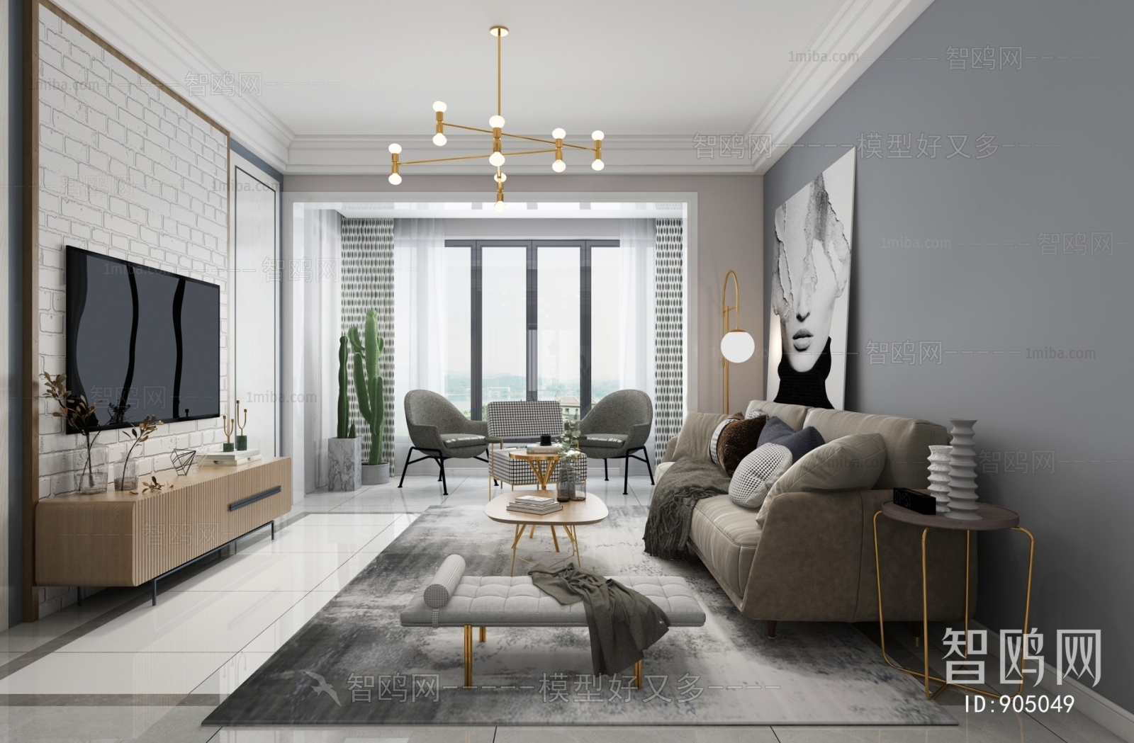 Modern Nordic Style A Living Room