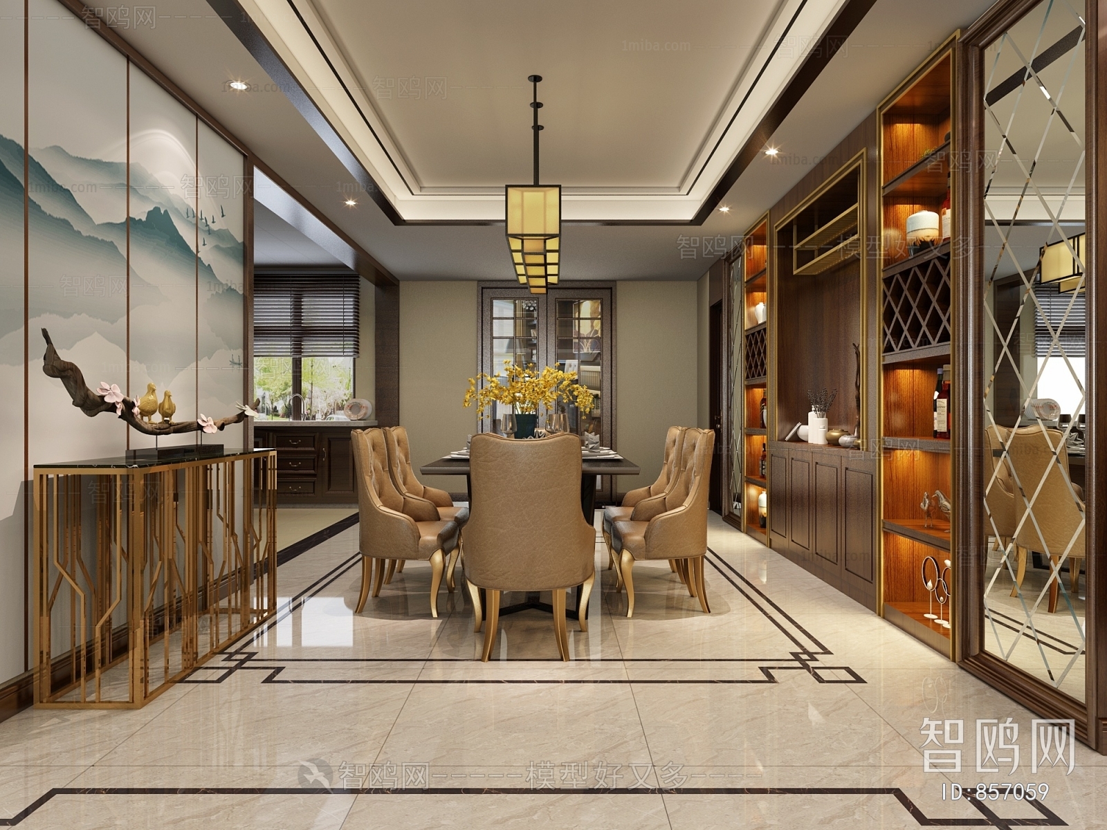 New Chinese Style Dining Room