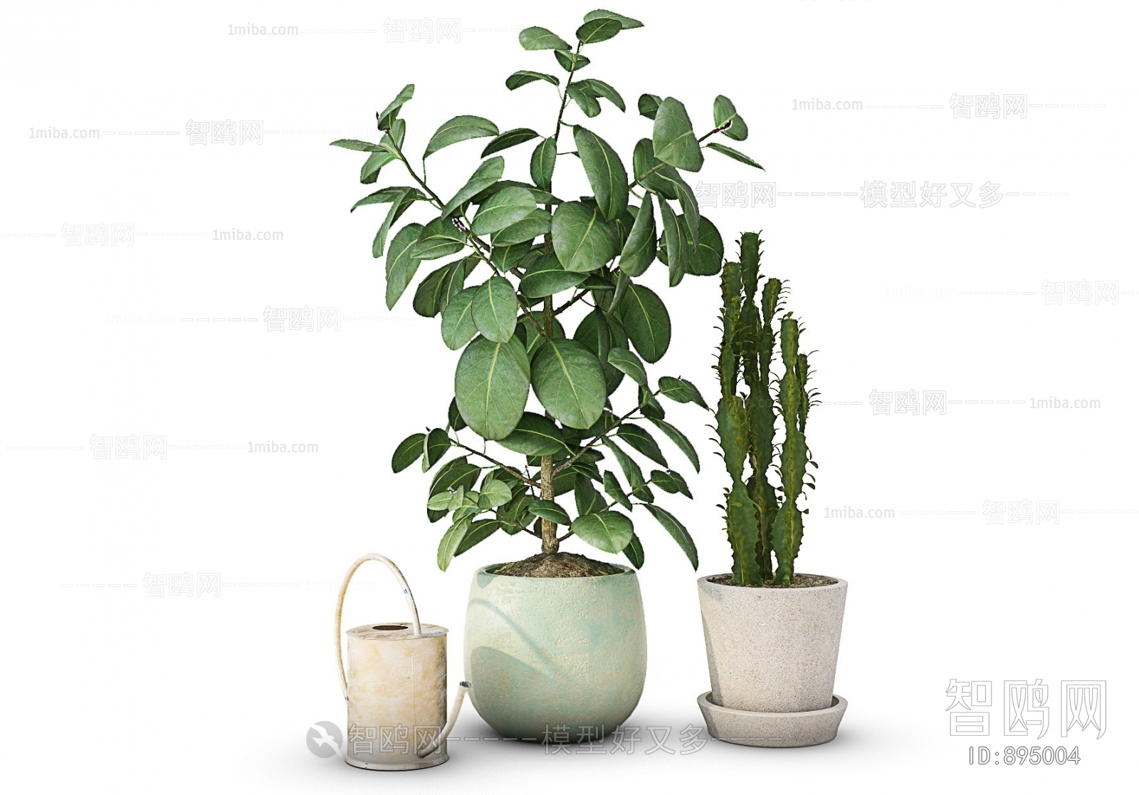 Modern Potted Green Plant