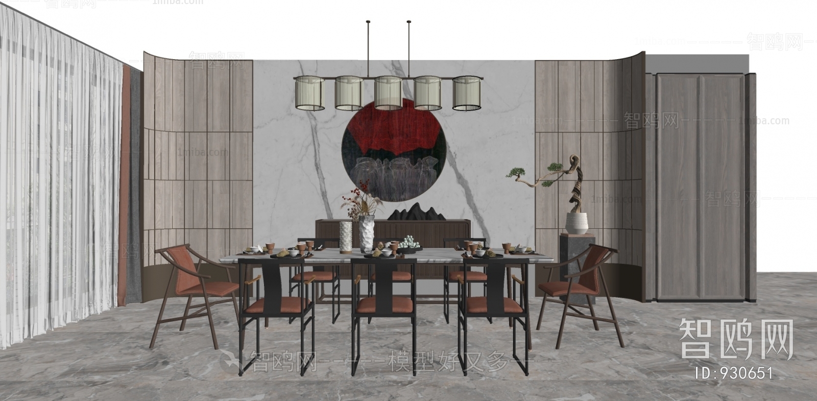 New Chinese Style Dining Room