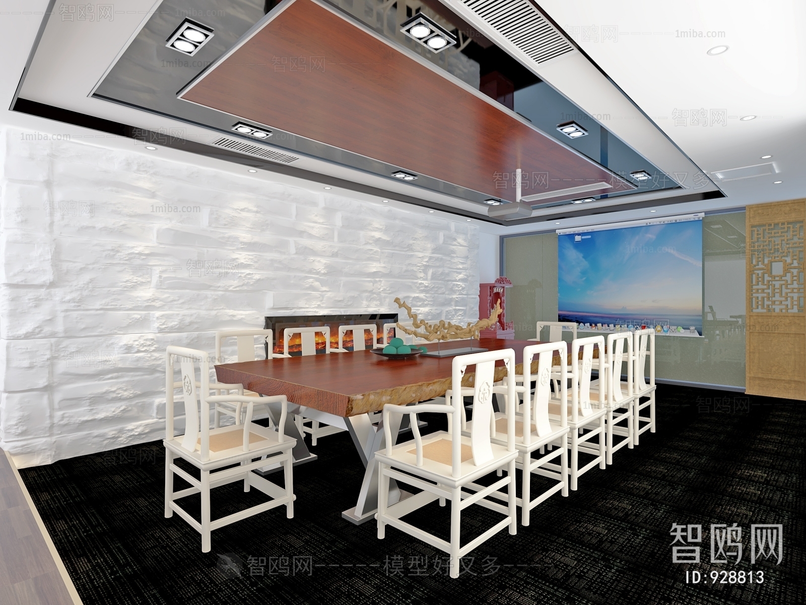 New Chinese Style Meeting Room