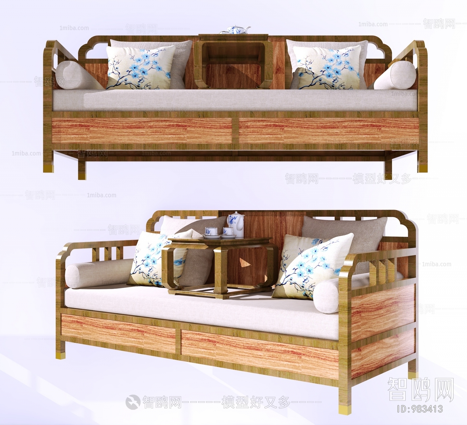 New Chinese Style A Sofa For Two